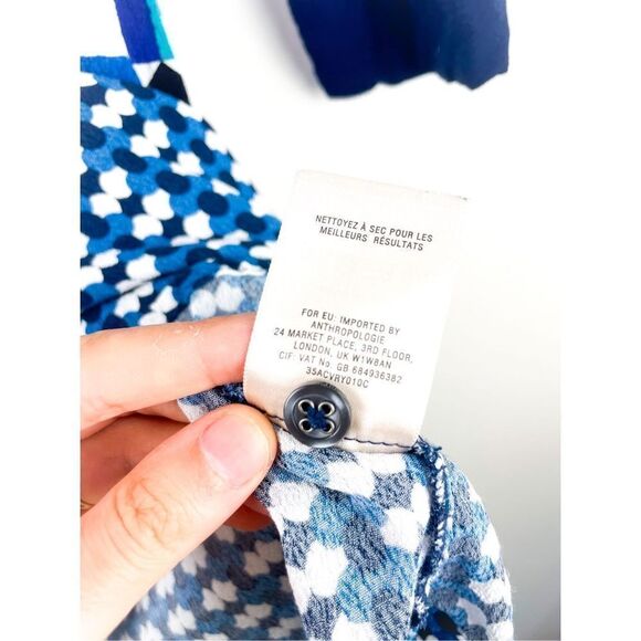 Anthropologie Maeve Button Down Geometric Print Dress Size 4 - Picture 8 of 13